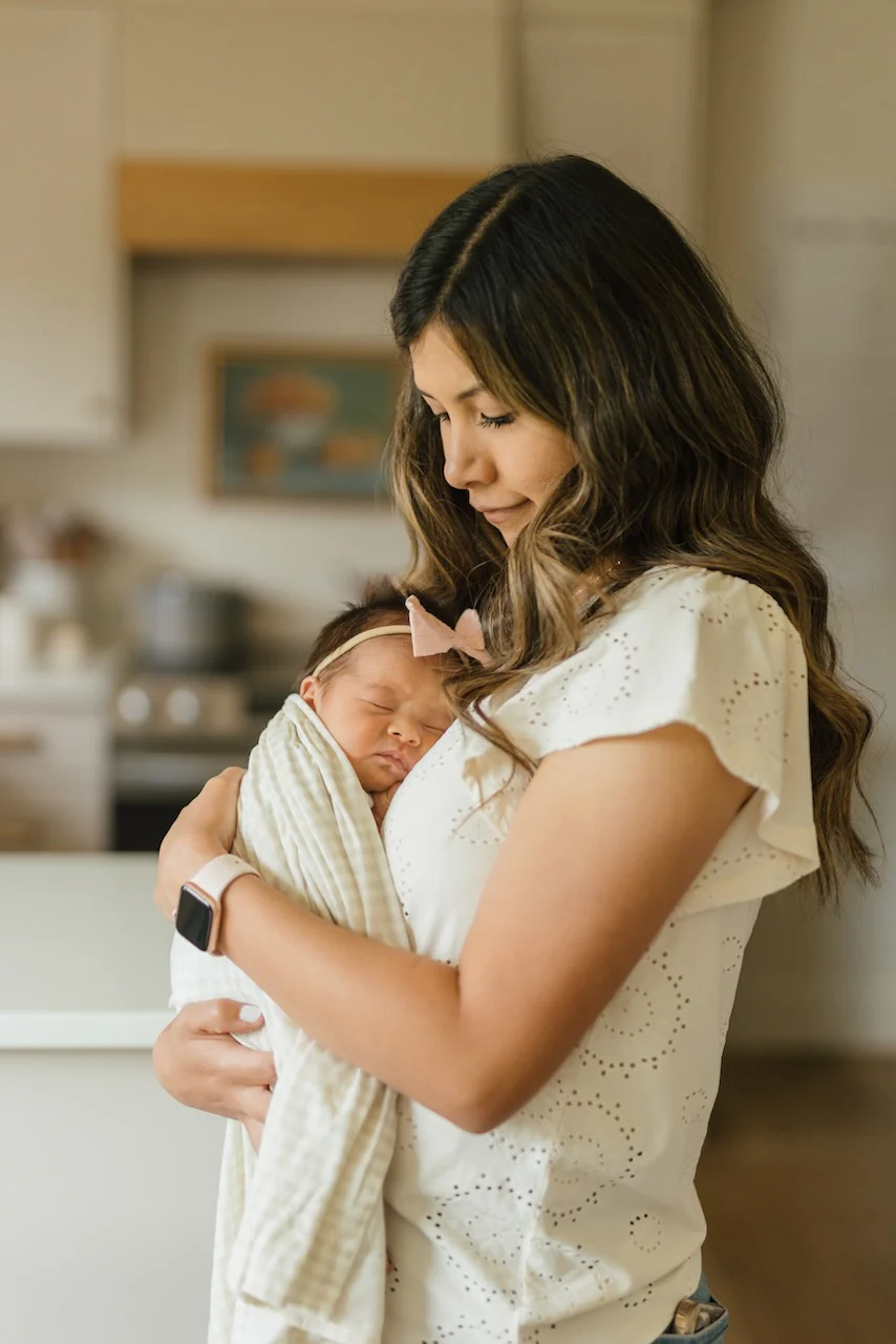 Frost Green Stretch Knit Swaddle Blanket 2 Pack - Image 6