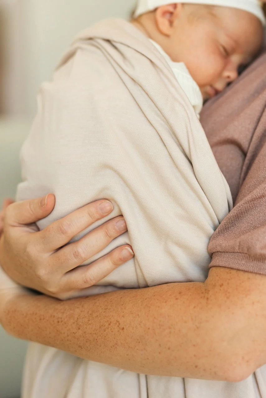 Grey Cross Stretch Knit Swaddle Blanket 2 Pack - Image 7