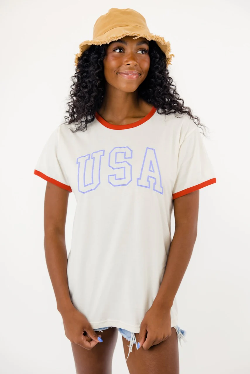 Kids in America Ringer Tee - Image 7