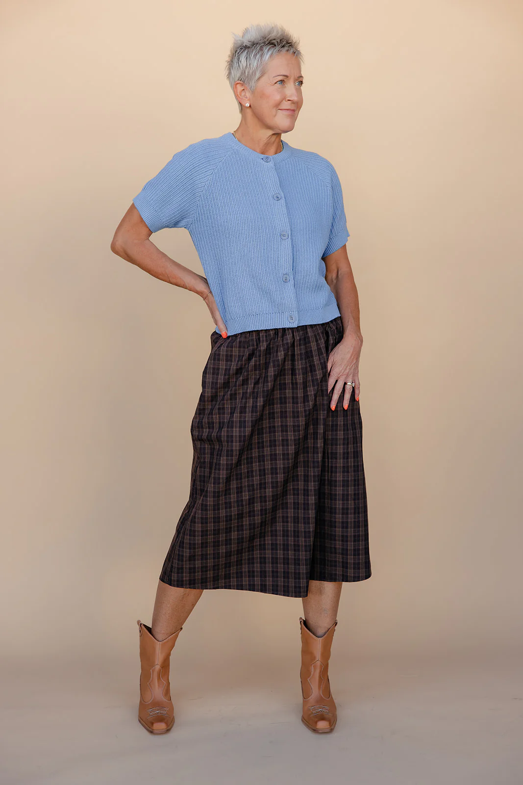 Plaid and Proper Midi Skirt - Image 4