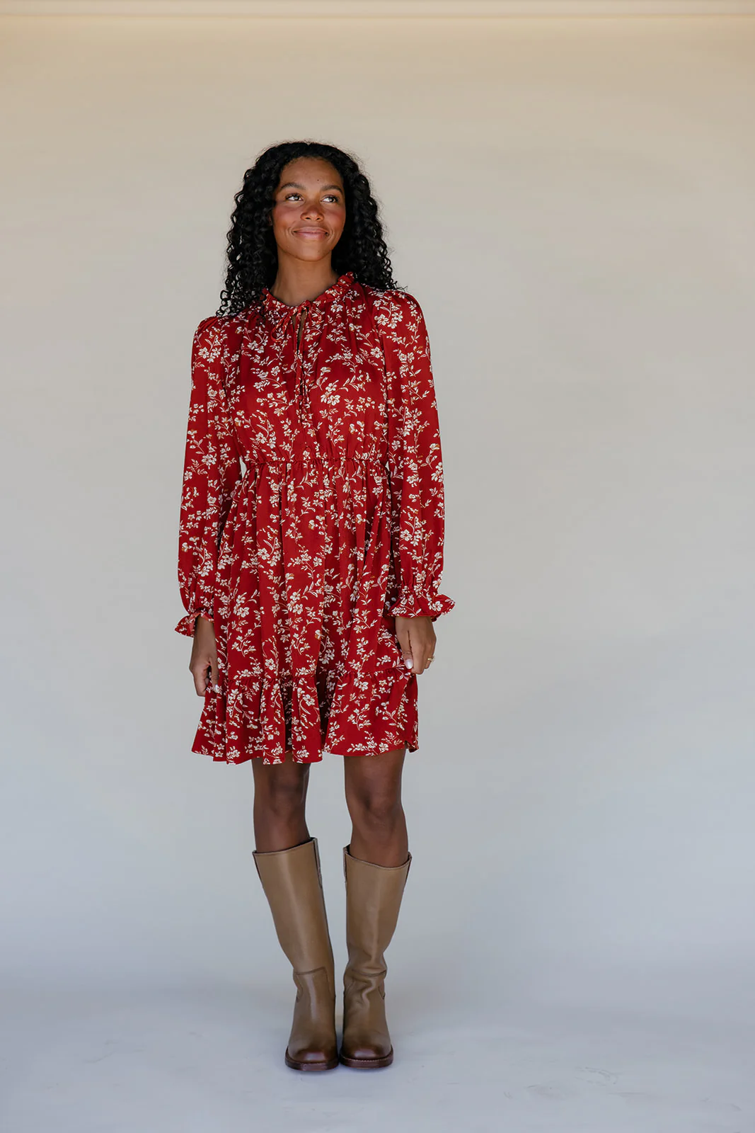 Scarlet Blossom Tiered Dress - Image 6
