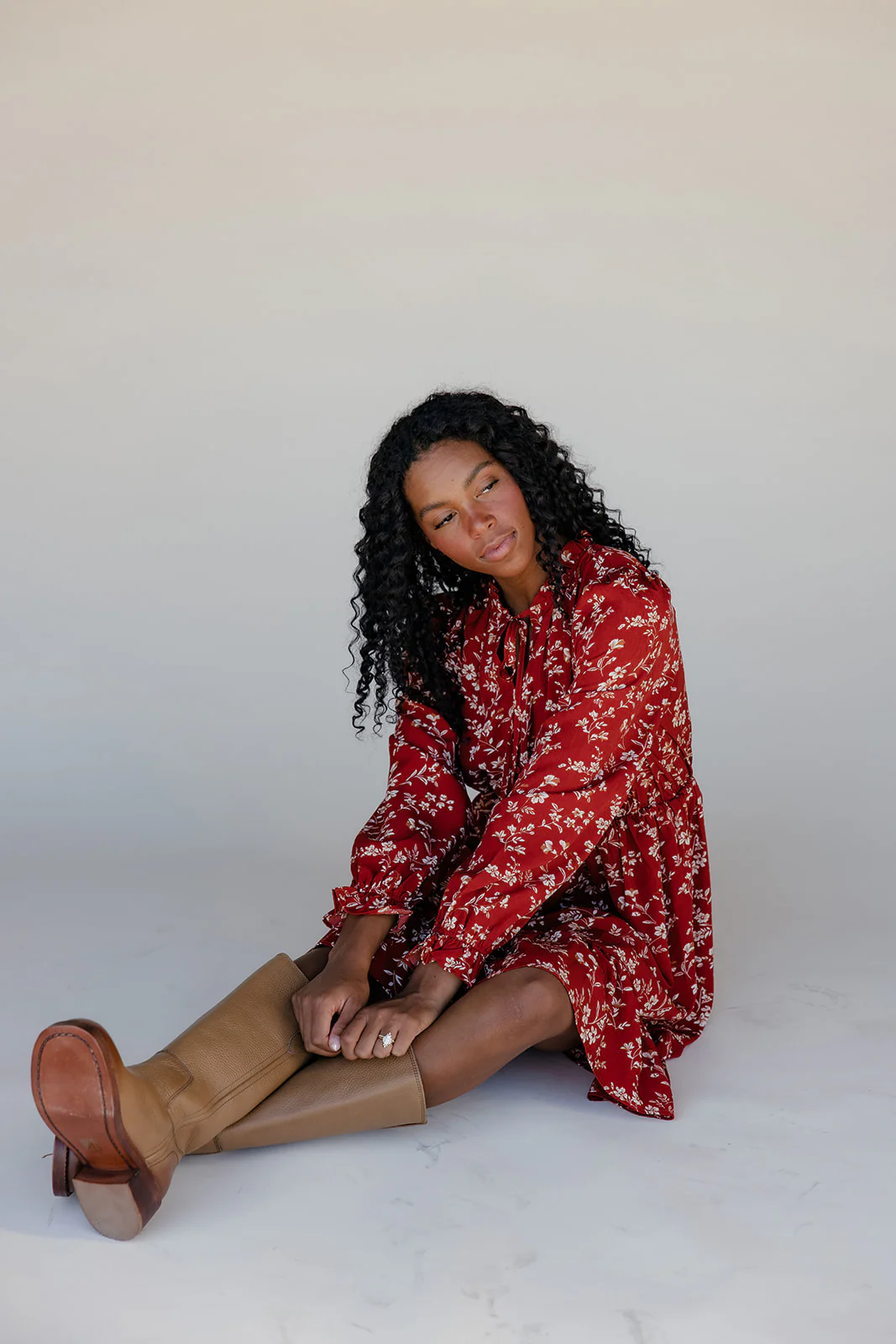 Scarlet Blossom Tiered Dress - Image 7