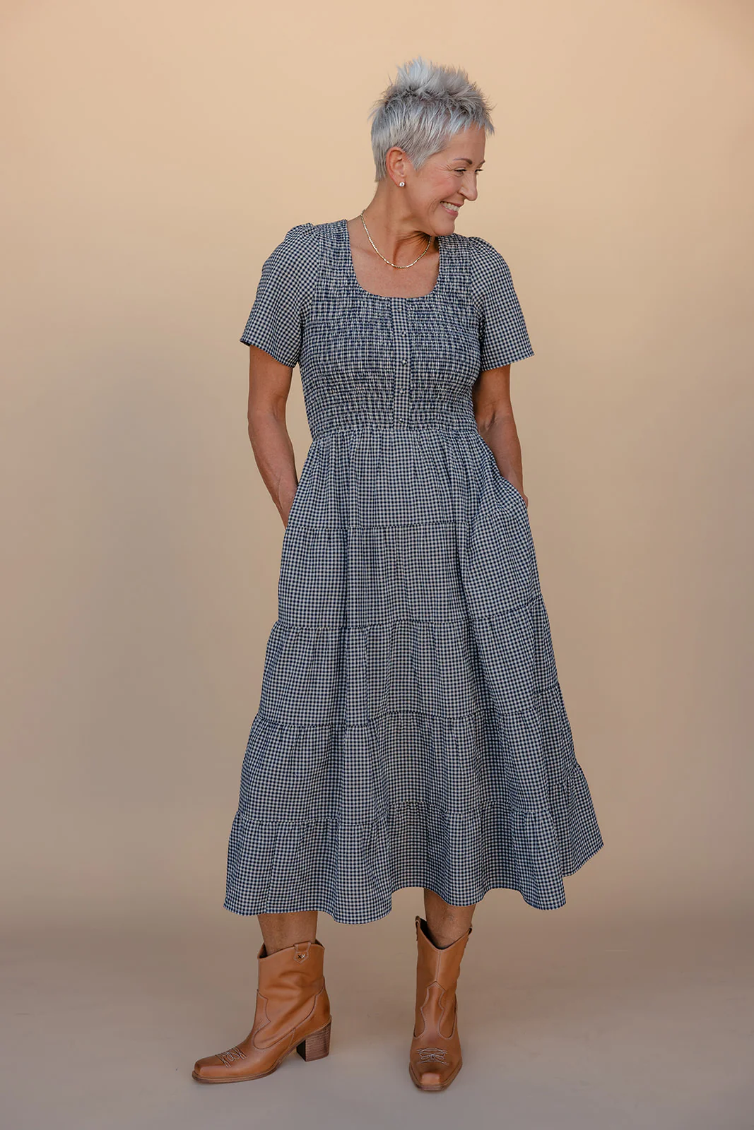 The Ava Mae Gingham Dress - Image 11